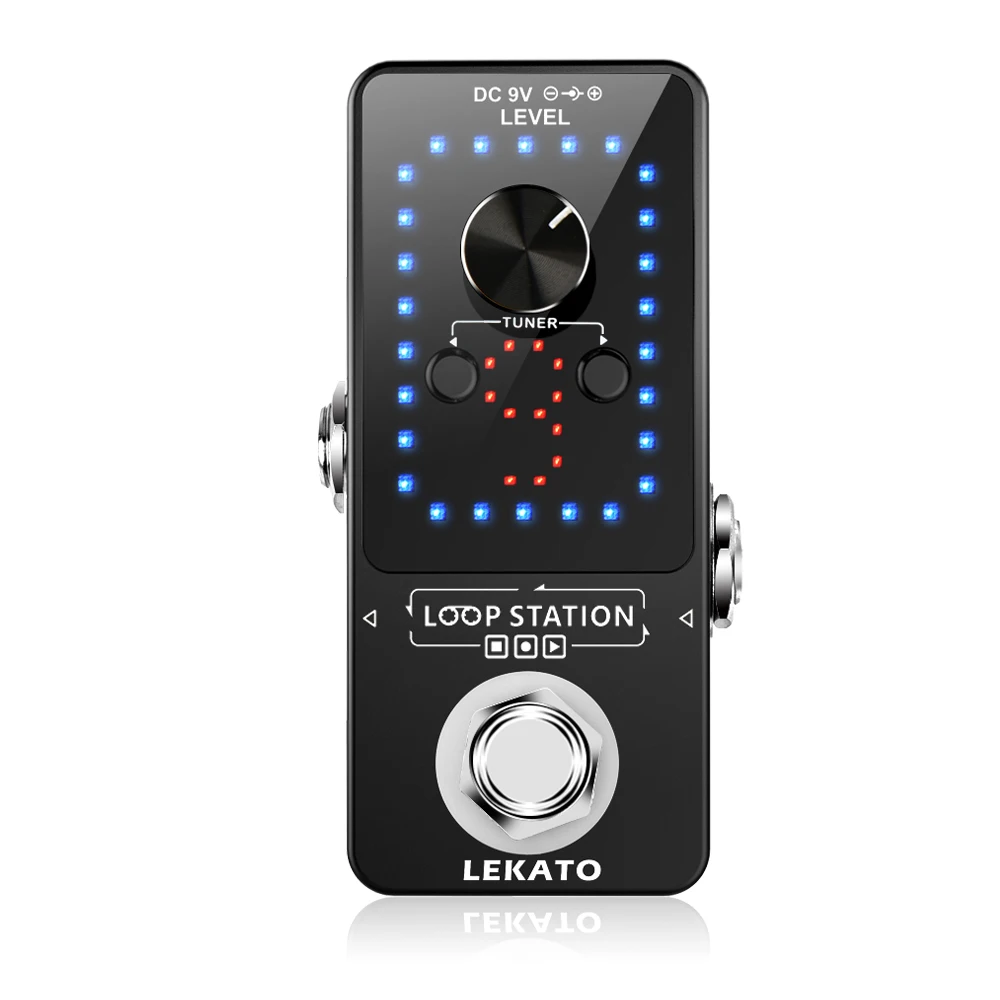 Lekato Guitar Looper Effect Loop Station Tuner Pedal With Tuner Overdub Illimitato Guitar Looper Effect Pedal 9 Loop 40 Minuti