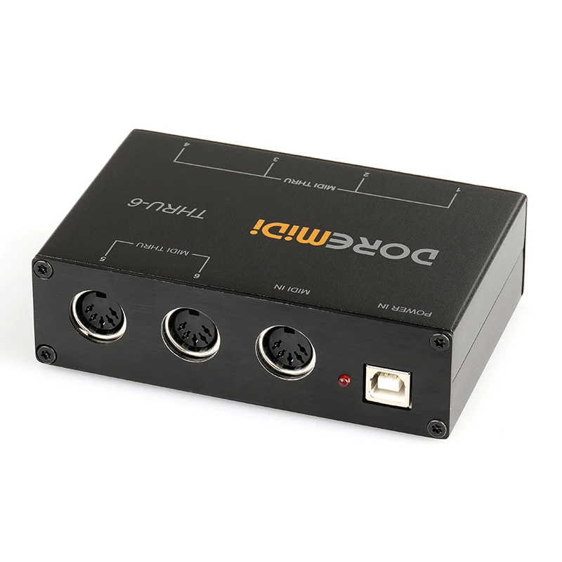 Midi Thru-6 Box Midi Interface 1 Input 6 Output Standard Midi Interfaccia A Cinque Pin Per Chitarra Pedal Loop Station Musical