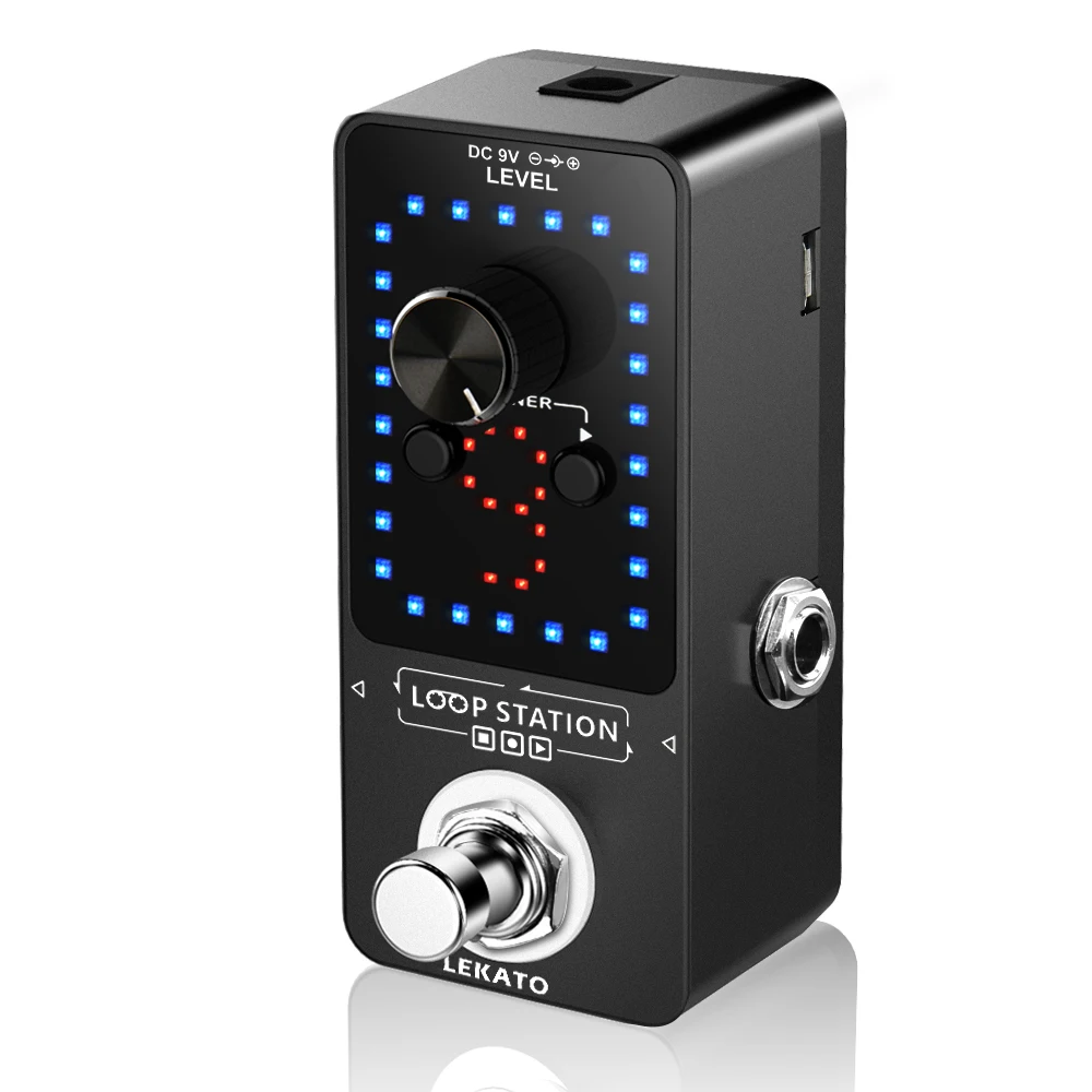 Lekato Guitar Looper 9 Loop 40 Minuti Di Registrazione Time Loop Station Con Accordatore Overdub Illimitato Pedale Effetto Looper Per Chitarra