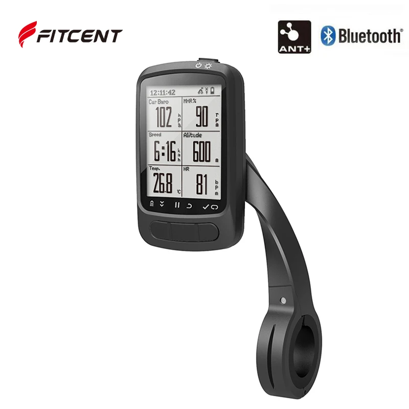 Fitcent Bike Computer Gps Wireless Waterproof Ant + Bluetooth Cycling Computer Smart Road Bicycle Monitor Con Schermo Lcd Da 2.4 Pollici