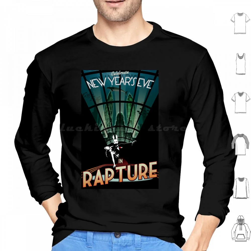 Bioshock Rapture Poster Felpe Con Cappuccio Manica Lunga Bioshock Rapture Daddy Elizabeth Infinite Booker Bioshock Infinite Gaming