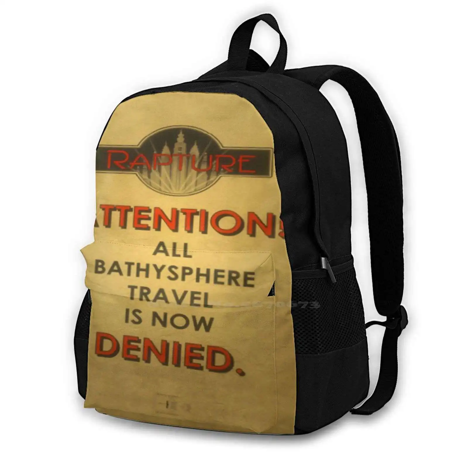 Bioshock - Bathysphere Travel Negated Travel Laptop Bagpack Fashion Bags Bioshock Bioshock Infinite Infinite Rapture Andrew Ryan