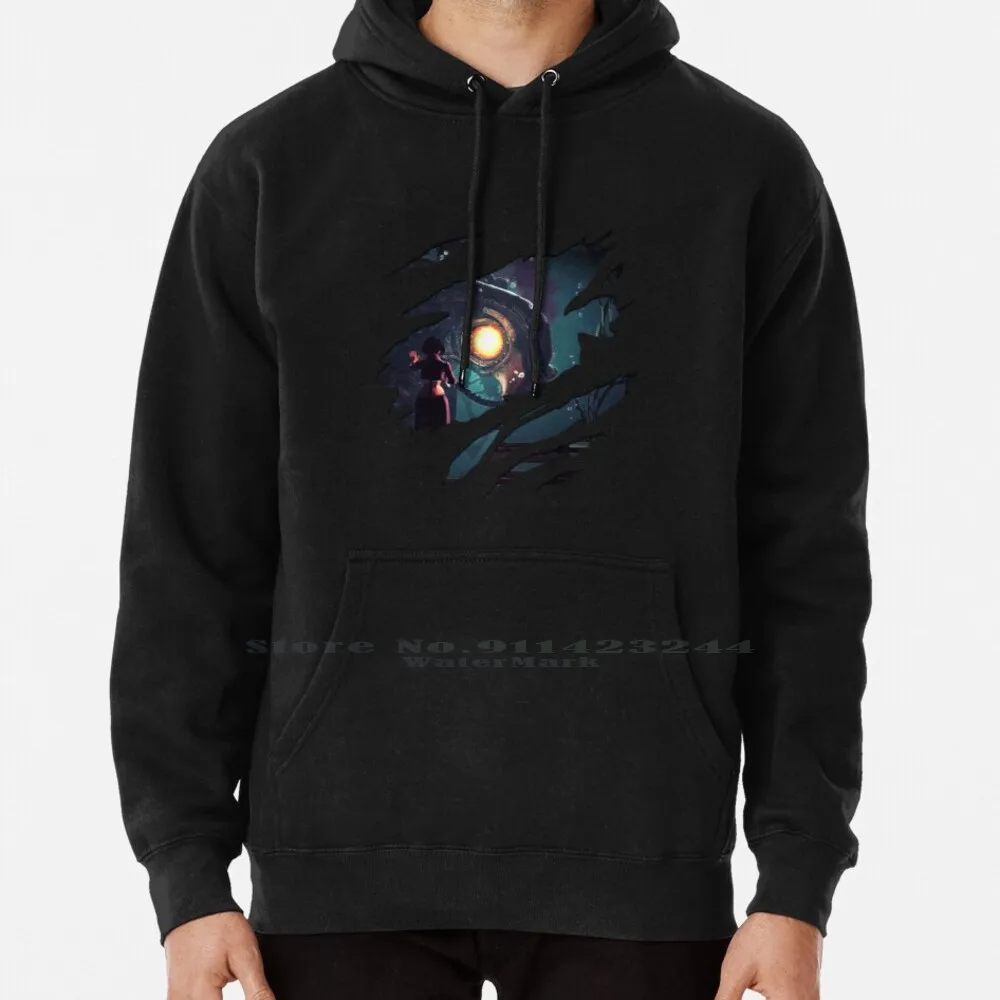 Elizabeth-Songbird Hoodie Sweater 6Xl Cotton Bioshock Infinite Elizabeth Songbird Rapture Eyes Women Teenage Big Size Pullover