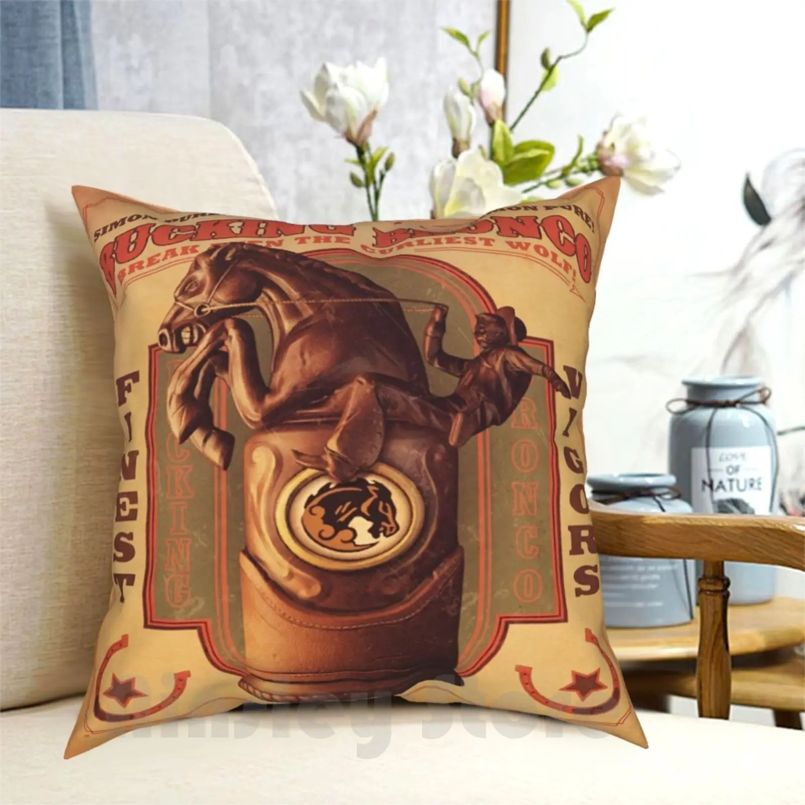 Bioshock Infinite - Bucking Bronco Federa Stampata Home Soft Fodera Per Cuscino Fai-Da-Te Bioshock Bioshock Infinite Infinite