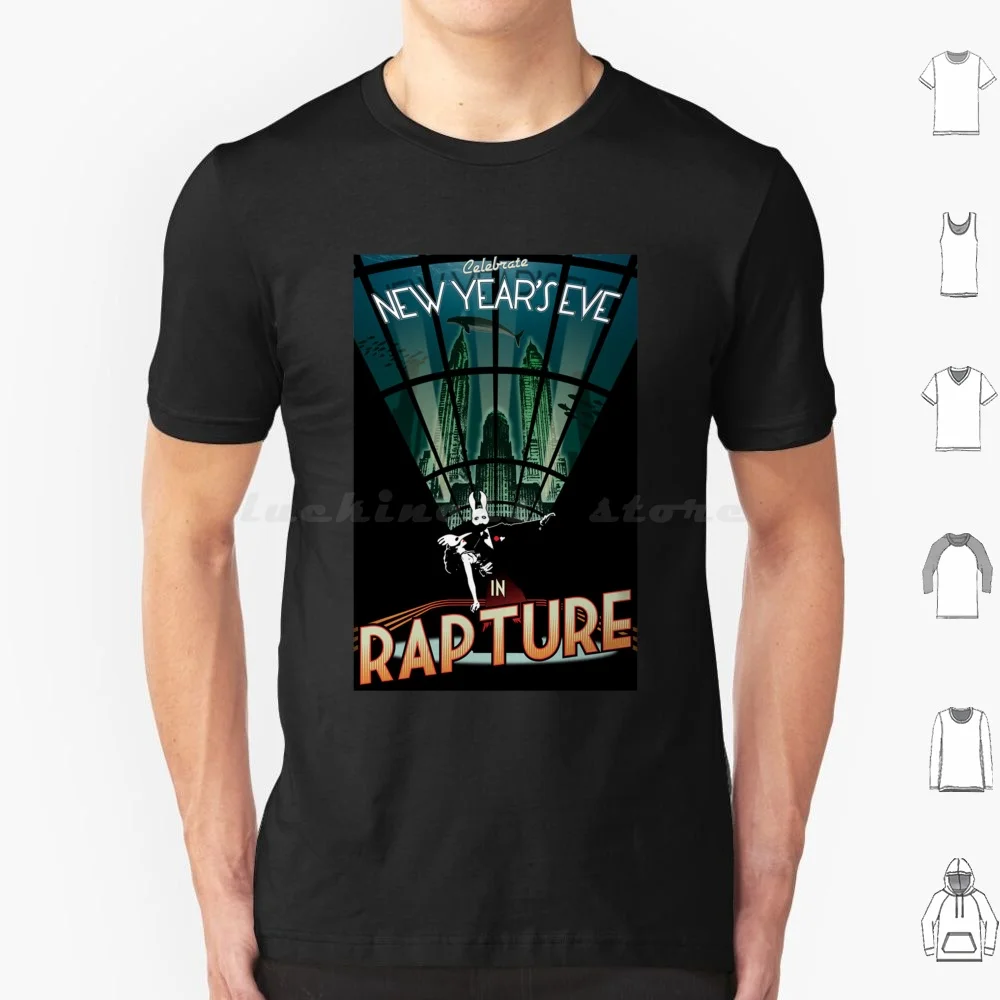 Bioshock Rapture Poster T Shirt 6Xl Cotton Cool Tee Bioshock Rapture Daddy Elizabeth Infinite Booker Bioshock Infinite Gaming