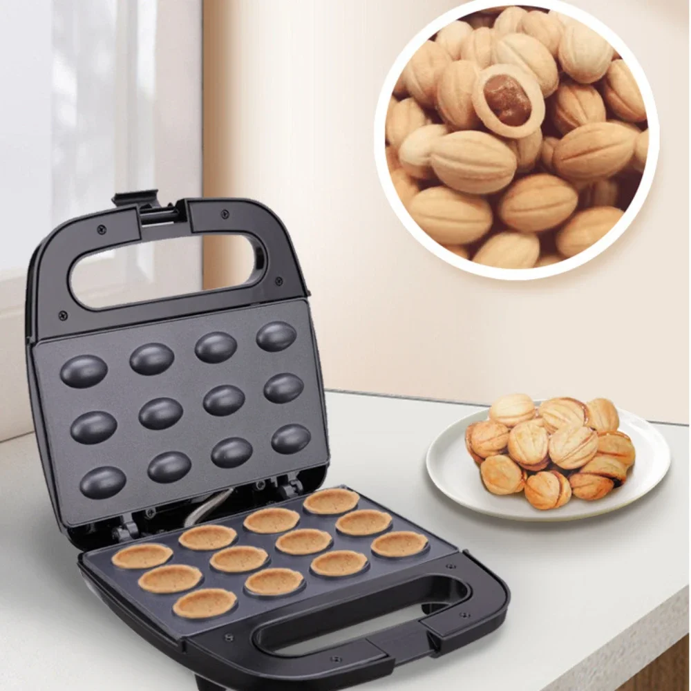 Houselin Electric Nut Waffle Maker, 12Pcs Wells 1000W Walnut Cake Maker Per Cucinare