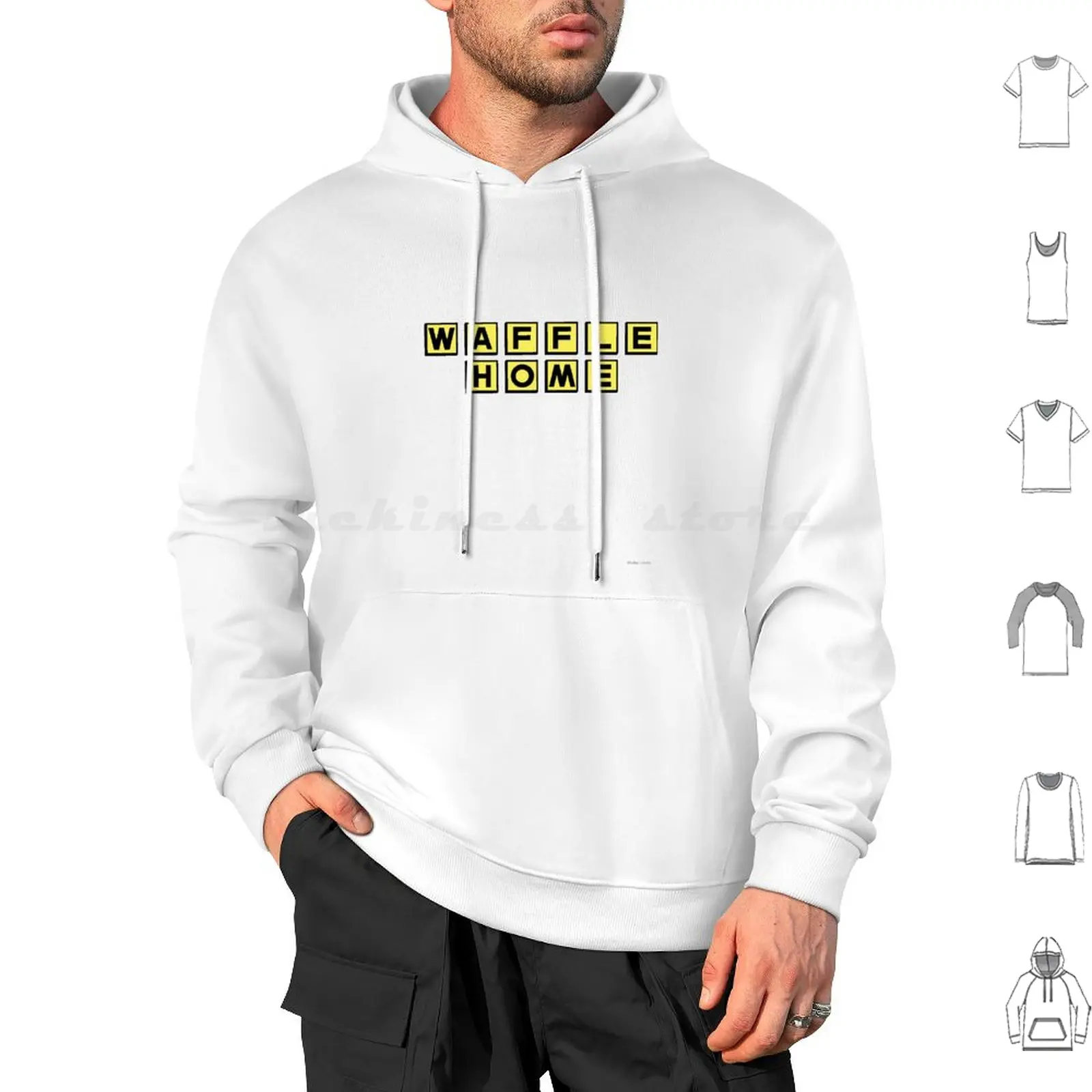 Waffle Home Felpa Con Cappuccio Cotone Manica Lunga Waffle House Waffle Home Waffle Waho Waffle Home