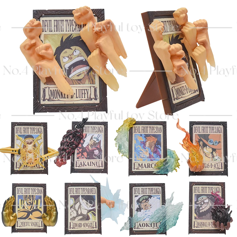 One Piece Anime 3D Order For Arrest Photo Frame Rufy Ace Newgate Teach Borsalino Sakazuki Stereoscopico Photo Decoration Toy