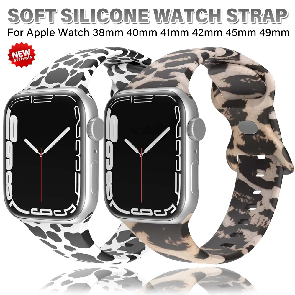 Cinturino In Silicone Stampato Su Entrambi I Lati Per Apple Watch Ultra 49Mm Serie 9 8 7 41Mm 45Mm 44Mm 42 38Mm 44Mm Cinturino Per Iwatch 6 5 Se 3