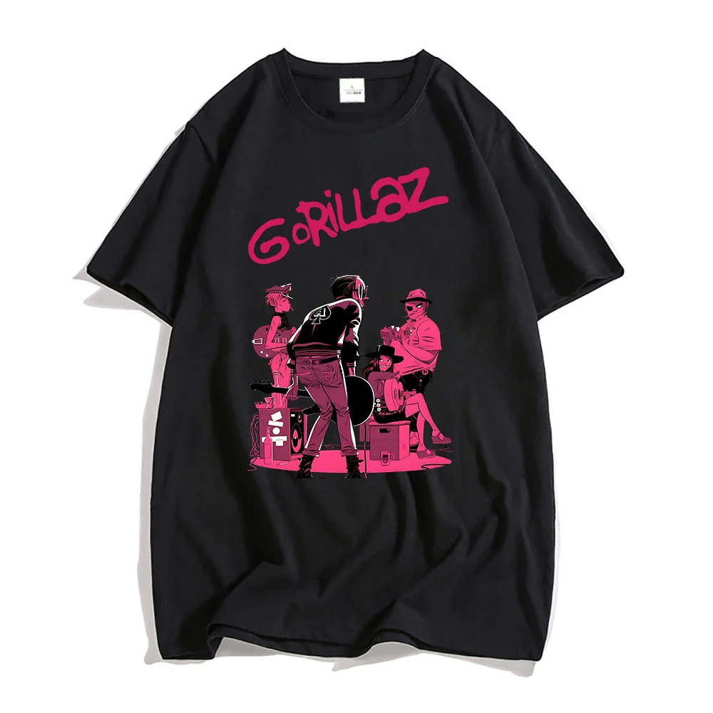 Maglietta Gorillaz Maglietta Uk Rock Band Gorillazs Maglietta Hip-Hop Alternativa Rap Music Maglietta The Now-Now New Album T-Shirt