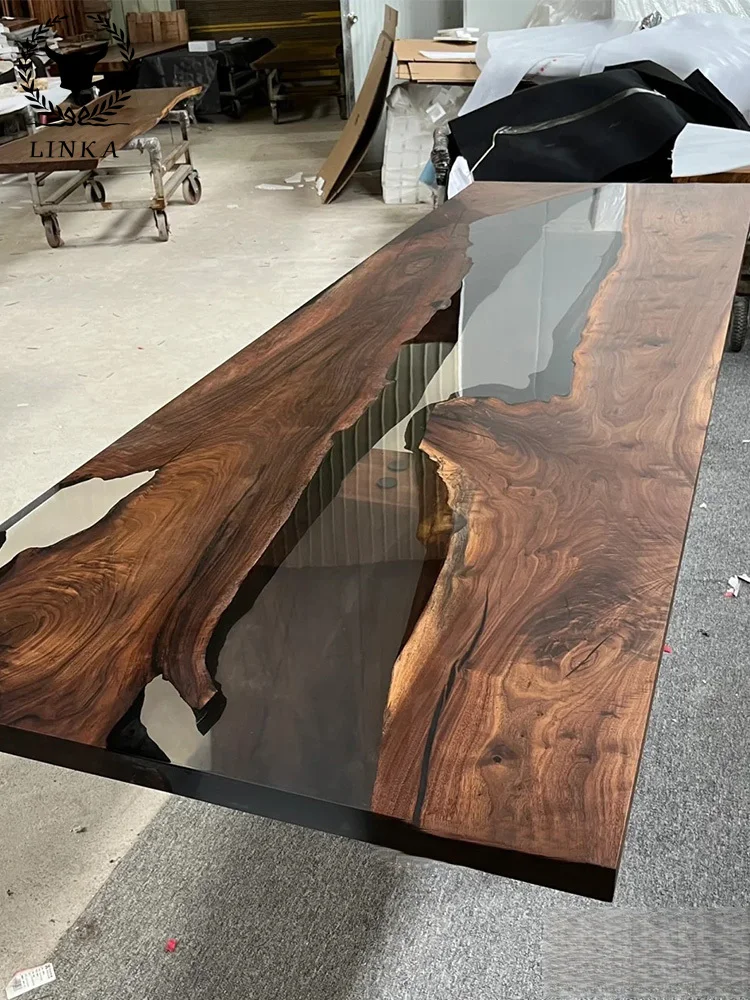 Tavolo Da Fiume In Resina Epossidica Personalizzabile Tavola Grande In Legno Massello Tavolo Da Tè Creativo Con Onde Di Mare Tavolo Da Tè In Legno Di 