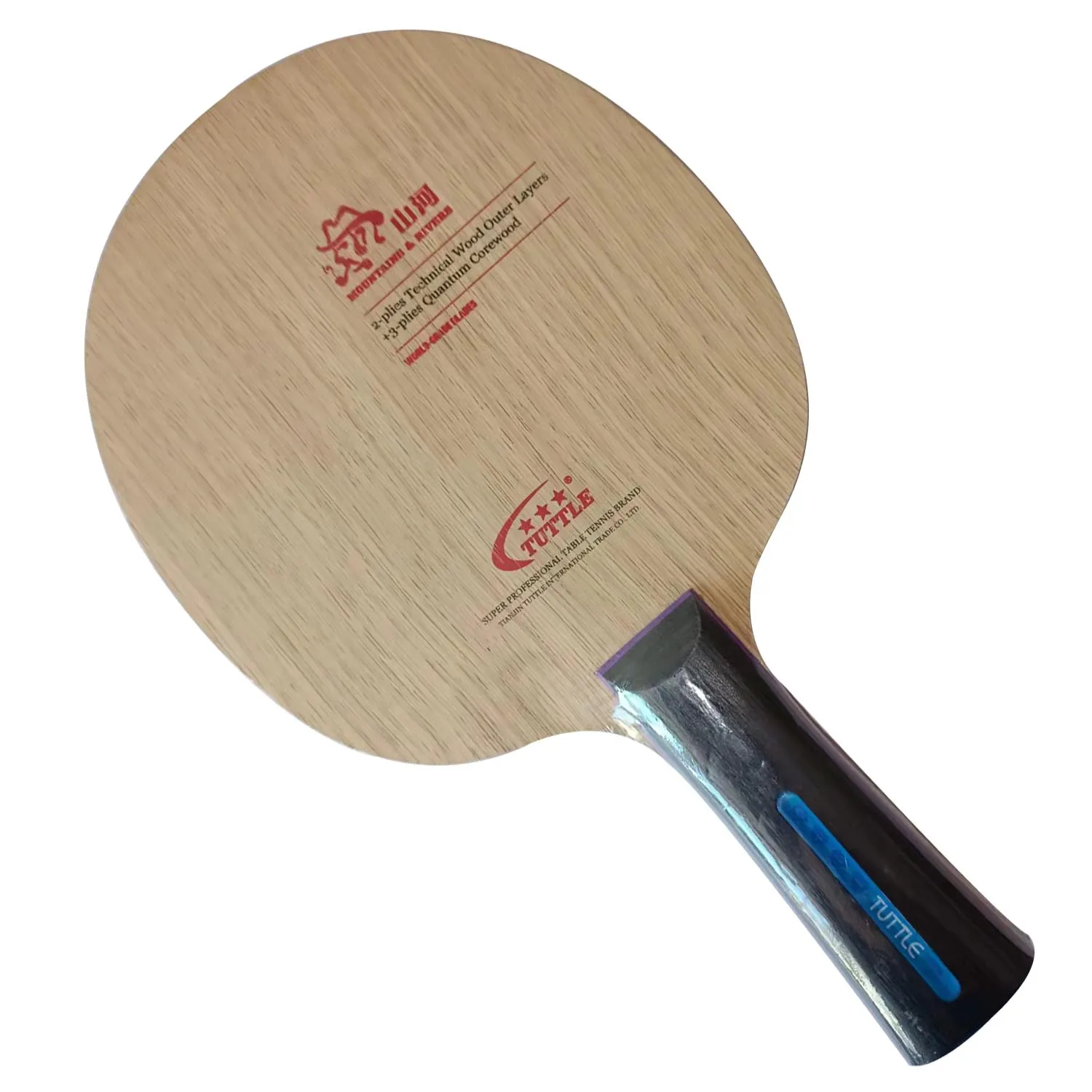 Original Tuttle Mountains Rivers Shakehand Fl Table Tennis Blade Pingpong Racket