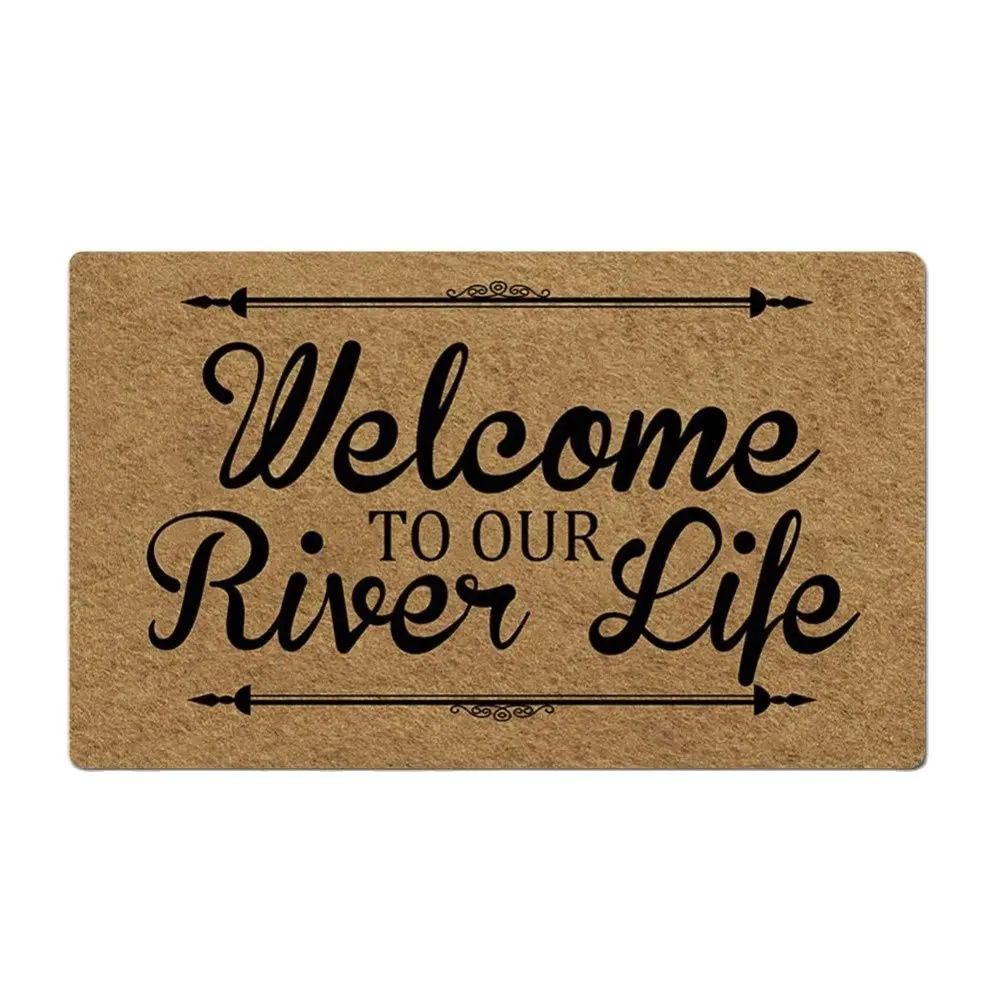 Benvenuti Nel Nostro River Life Door Mat Outdoor Portico Patio Front Floor Natale Halloween Holiday Rug Decor Home Door Mat