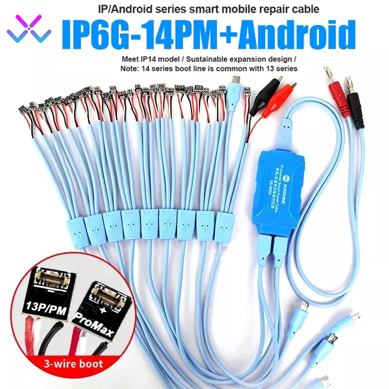 Ss-905D V8.0 Service Dc Power Supply Cavo Di Prova Corrente Per Android Iphone 6G ~ 14/Plus/Pro Max Iphone Power Boot Control Line