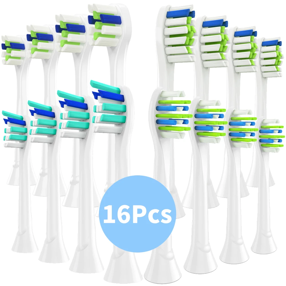 Testine Per Spazzolino Da Denti Da 16 Pezzi Per Spazzolino Elettrico Philips Sonicare C2 Hx9023/Hx9024 Per Sonicare Serie 2 Serie 3 Flexcare