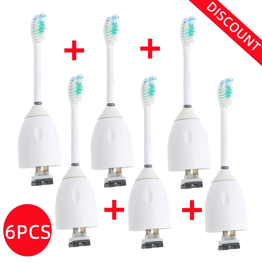 Per Philips 6Pcs E-Series Hx7002 Hx7001 Hx7022 Teste Spazzolino Da Denti Sonicare Hx4510 Hx4561 Hx4772 Hx4672 Hx4662 Hx4571
