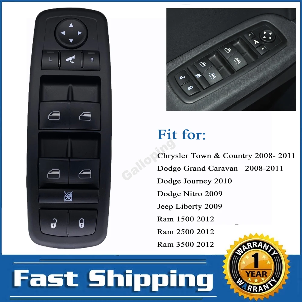 Lhd Master Electric Window Lifter Control Switch For Dodge Grand Caravan Journey Nitro 4602534Ag 04602534Af Car Accessories