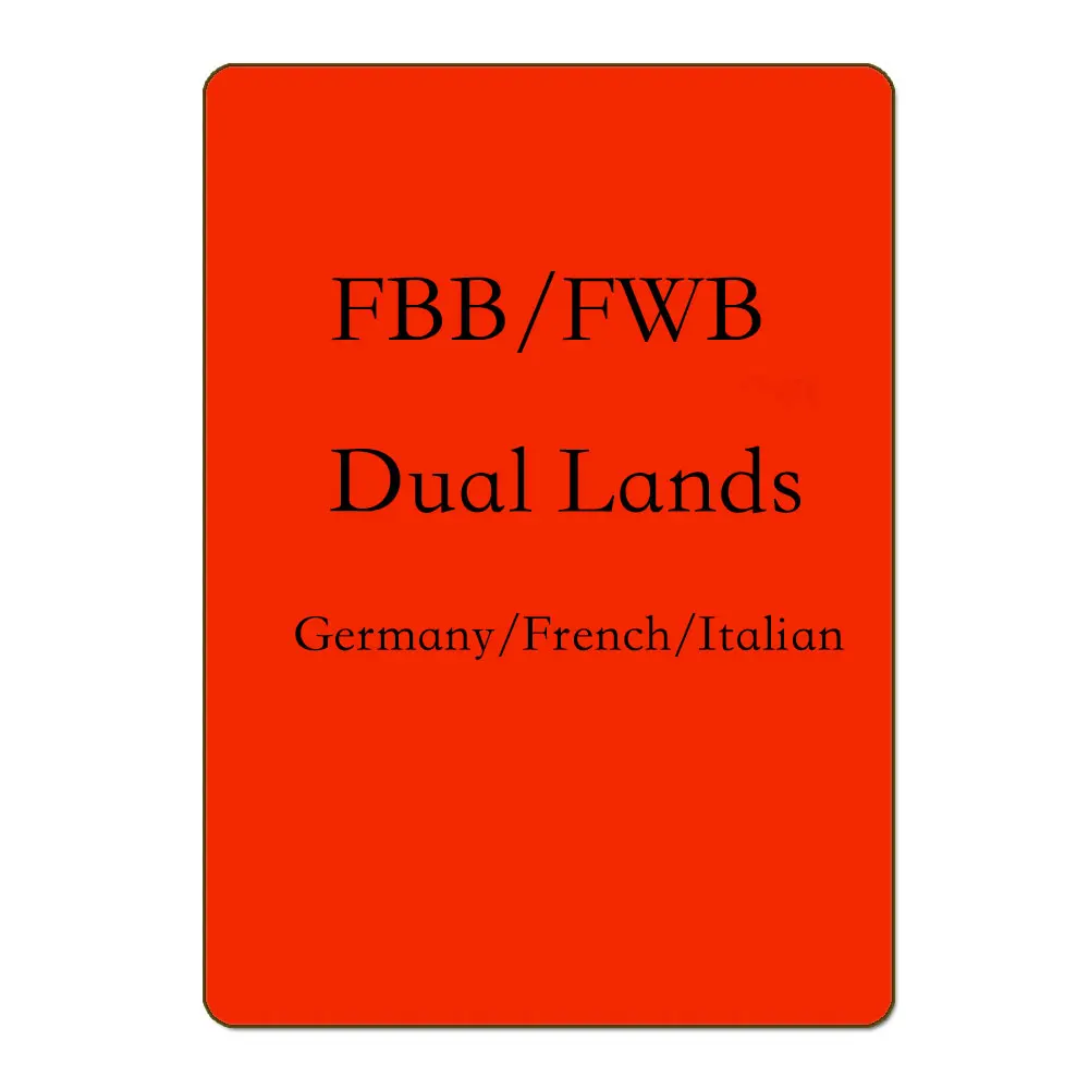 Bl Germany French Italian Fbb/Fwb English Beta/Unlimited Double Double Lands Black Core Paper Top Vintage Masters Proxy Cards