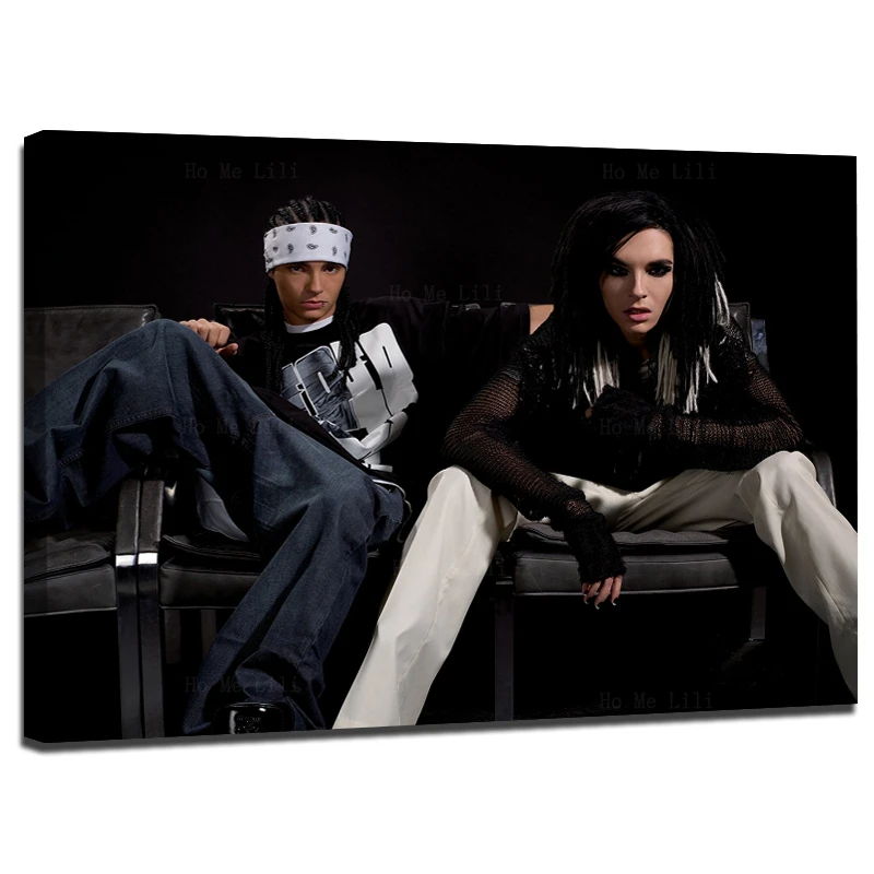 Germania Rock Band Members Twin Brothers Bill And Tom Kaulitz Toyio Hotel Music Album Poster Canvas Wall Art Painting