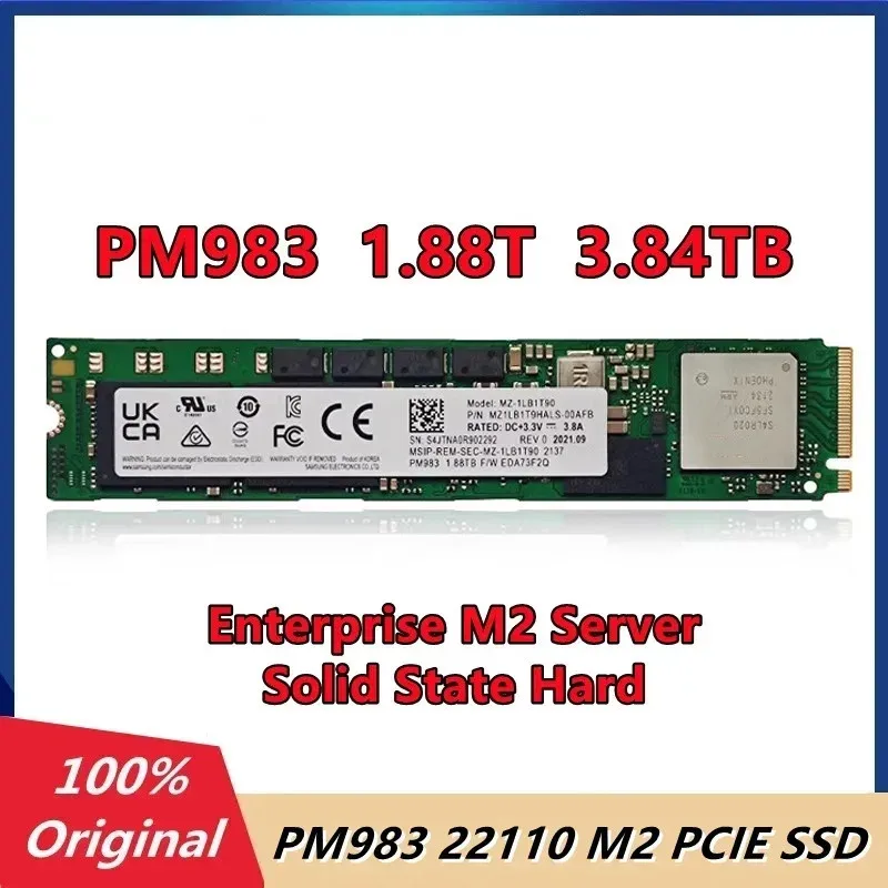Originale Pm983 M.2 Pcie 22110 Ssd 3.84Tb 1.88Tb 960G M.2 Nvme Enterprise Unità A Stato Solido Interne Adatte Per Server
