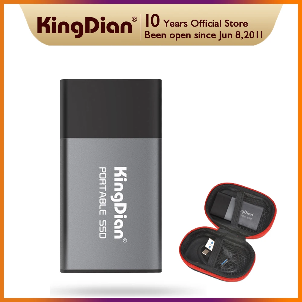 Kingdian Esterno Portatile Ssd 120Gb 250Gb 500G 1Tb Solid Hard Drive Usb 3.0 Tipo C Per Laptop Uomo D'Affari Scelta Miglior Regalo