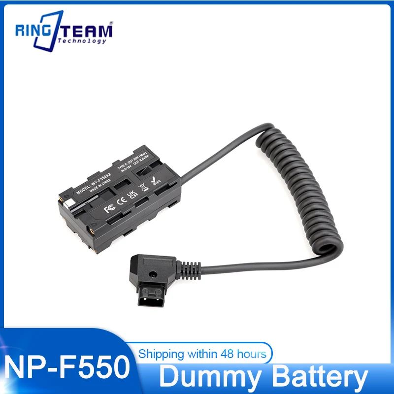 Batteria Fittizia Da D-Tap A Np-F550 Per Sony Pxw-Z150 Hxr-Mc2500 Mc1500C Nx5R Adattatore Di Alimentazione Per Cavo Di Alimentazione Per Monitor/Fotoc