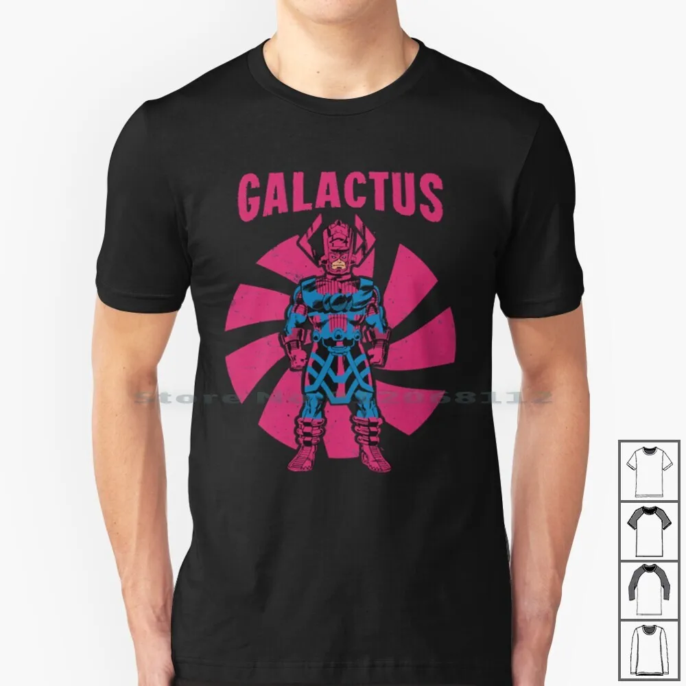 Maglietta Retrò Galactus 100% Cotone Galactus Comic Comics Fantastica 4 Torcia Umana Donna Invisibile Mr Fantastico Supereroe