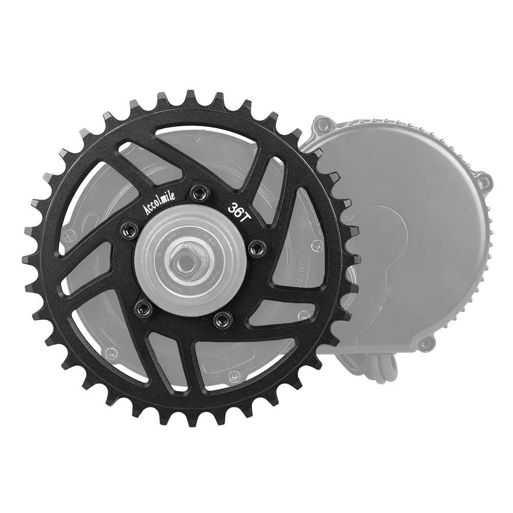 Pignone Corona 36T Per Bafang Muslimybbs02 Bbs02B Bbshd Mid Drive Motor Sostituzione Bici Elettrica Protezione Ruota Dentata