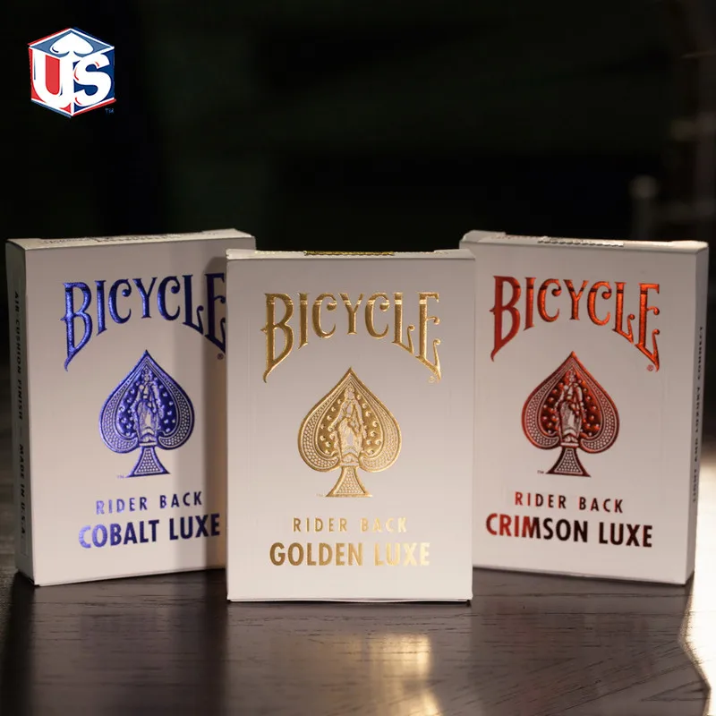1 Deck Bicycle Rider Back Coralt Golden Crimson Luxe Carte Da Gioco Mazzi Standard Regolari Di Lusso Carte Magiche Trucchi Magici Puntelli
