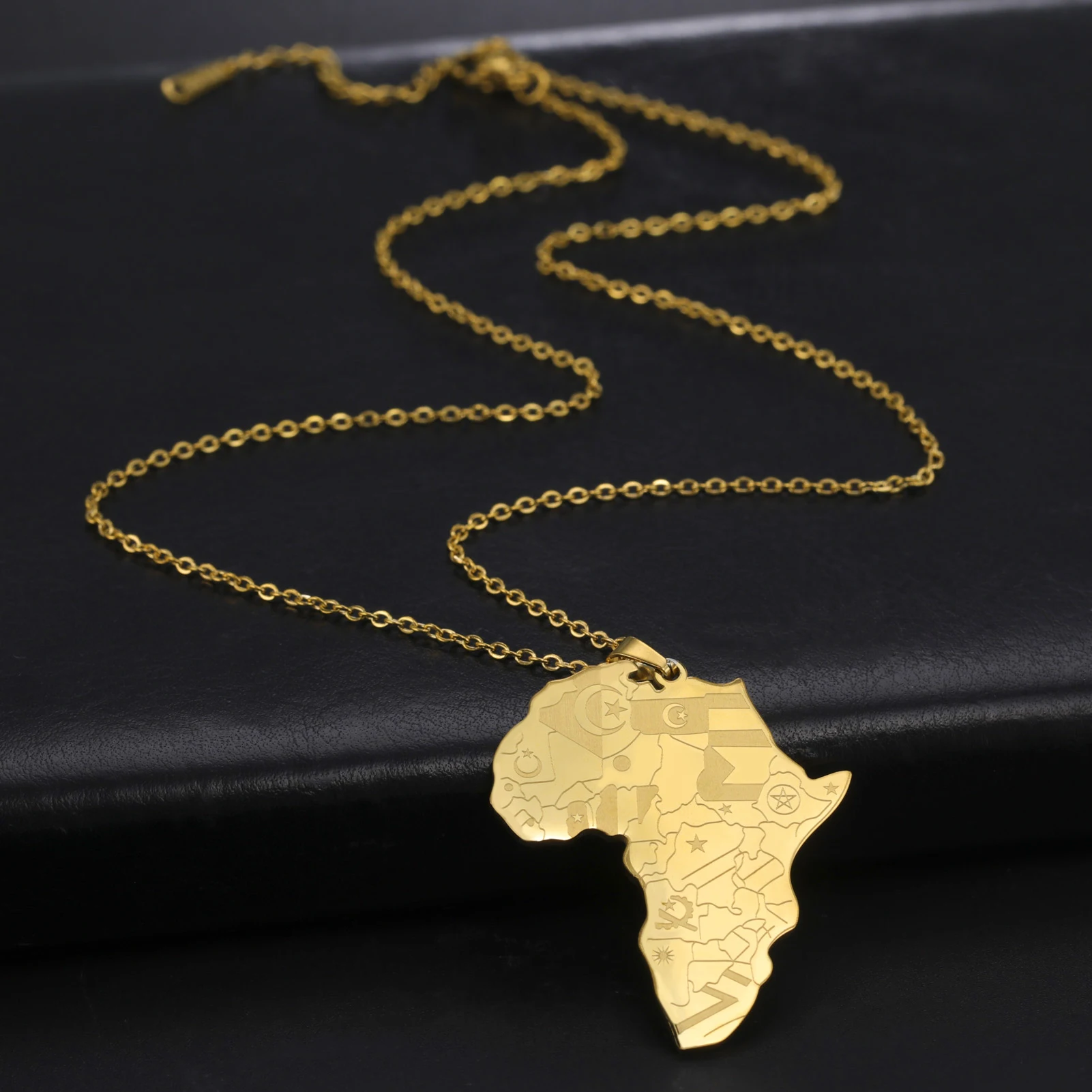 Eueavan Creative Africa Map African Peendant Collana Country Patterns Etiope Sudan Somalia Fashion Collane Gioielli Regalo