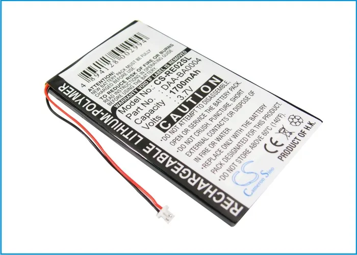 1700Mah Creative Daa-Ba0004 Batteria Muslimex Per Zen Touch 40Gb Dap-Hd0014 Zen Touch 20Gb Labs Nomad Jukebox Zentouch