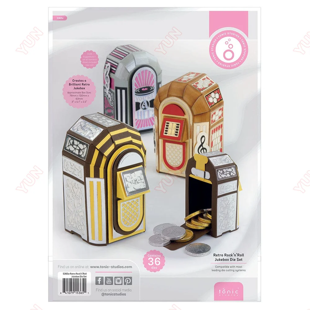 Fustelle In Metallo Fai Da Te Scrapbooking Album Fotografico Goffratura Decorativa Retro Rockn Roll Jukebox Die Set Fai Da Te Fai Biglietto Di Auguri