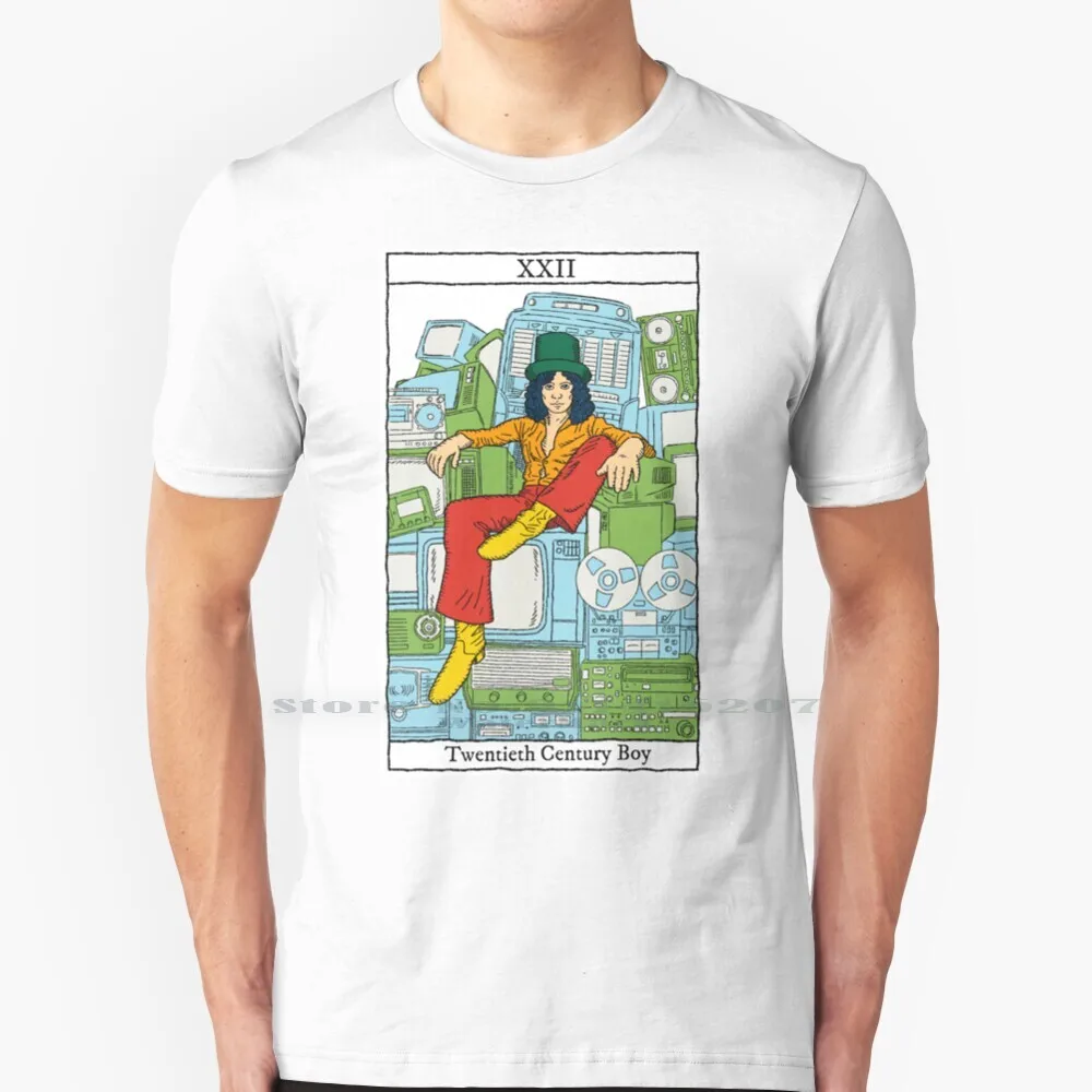 Maglietta Del Ragazzo Del Secolo Di Narth Cotton 6Xl Marc Bolan T Rex Music 1970S Tarot Song Title Pop Culture Junkyard Jukebox Film Tv