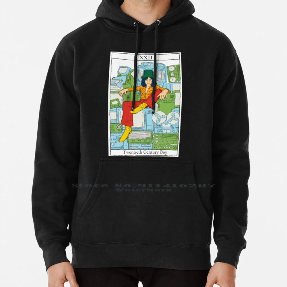Cryarth Century Boy Felpa Con Cappuccio Maglione 6Xl Cotton Marc Bolan T Rex Music 1970S Tarot Song Title Pop Culture Junkyard Jukebox Film
