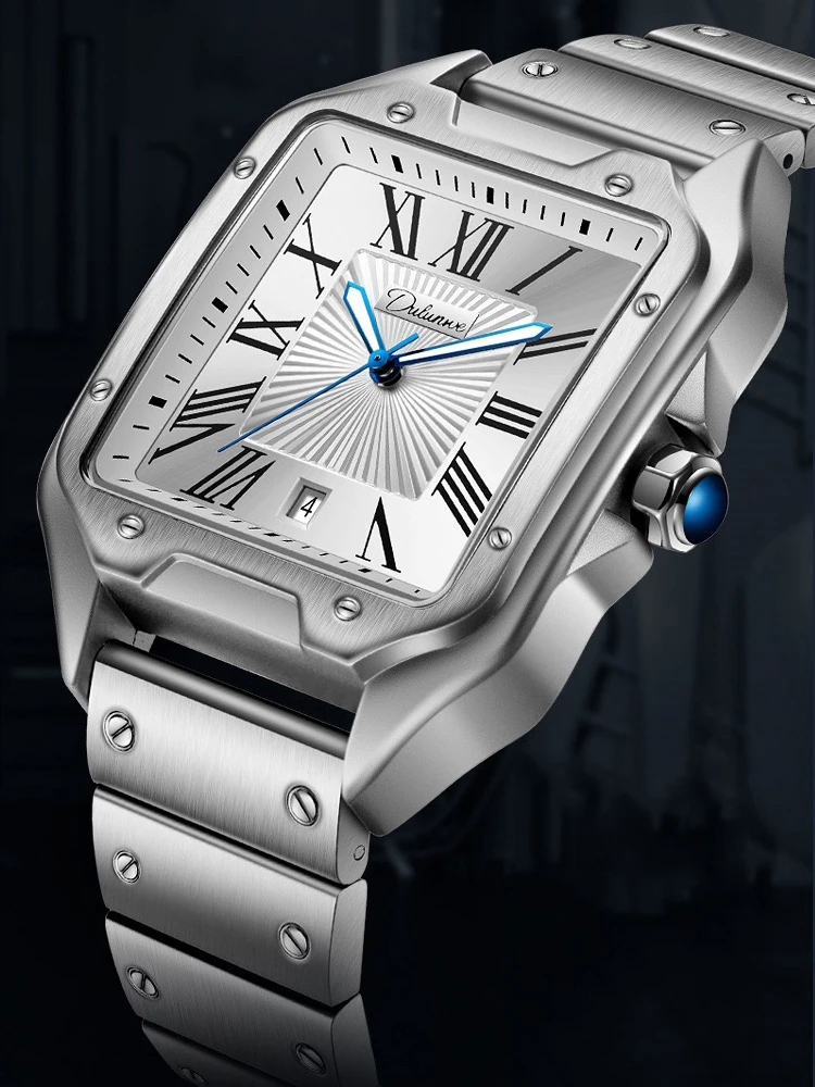 Quadrante Quadrato Top Brand Luxury Waterproof Men Automatic Mechanical Watch Fashion Casual Sports Watch Men Business Watch Relogio
