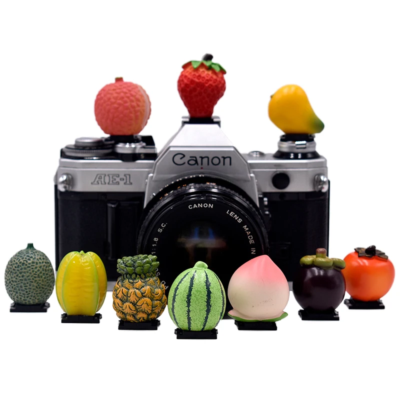 Creativo 3D Fruit Litchi Mango Peach Camera Hot Shoe Dslr Copertura Antipolvere Per Scarpe Calde Per Fujifilm Xt3/ Leica/Olympus/Canon/Nikon