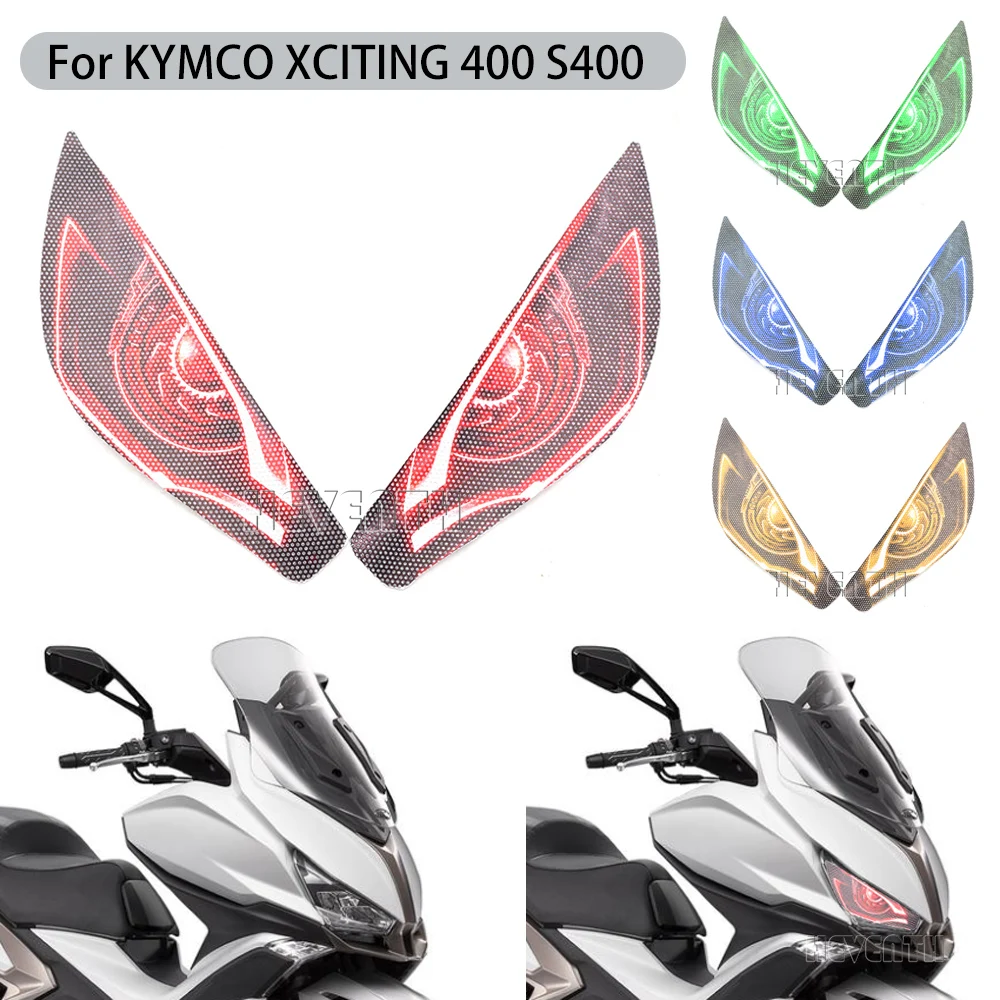 Adesivo Per Faro Moto Per Kymco Xciting 400 S400 Xcitings400 Decalcomanie Head Light Pegatinas 3D Guard Head Light Protection
