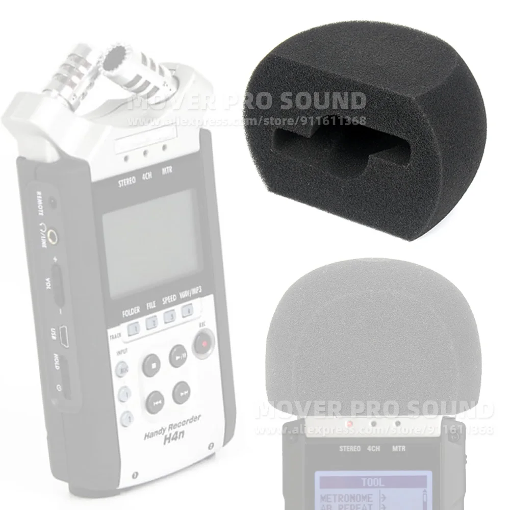 Per Zoom H4N H 4 H4 N Registratore Per Parabrezza Mic Anti Pop Filtro Schermo Schiuma Parabrezza Microfono Spugna Antivento Antivento