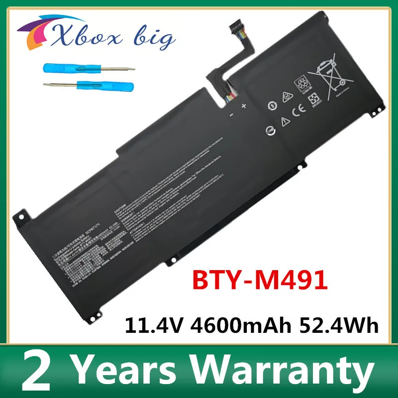 Bty-M491 Batteria Del Computer Portatile Per Msi 15 Batterie Moderne Del Computer Portatile A10Rb Batteria 11.4V 4600Mah 3Icp6/71/74
