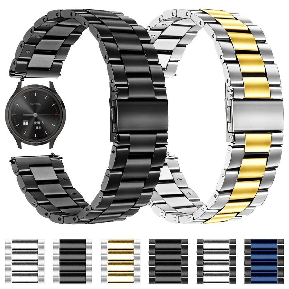Cinturino Da Polso In Metallo In Acciaio Inossidabile Per Garmin Vivoactive 3 4 Move Hr Cinturino Per Orologio Garmin Active Move Venu 2 Bracciale 20M