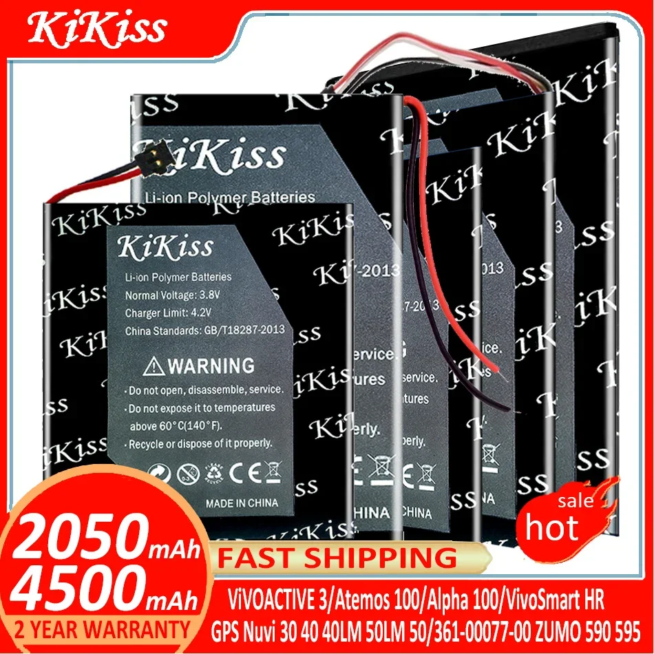 Batteria Kikiss Per Garmin Vivoactive 3/Vivosmart Hr/Gps Nuvi 30 40 40Lm 50Lm 50/361-00077-00 Zumo 590 595