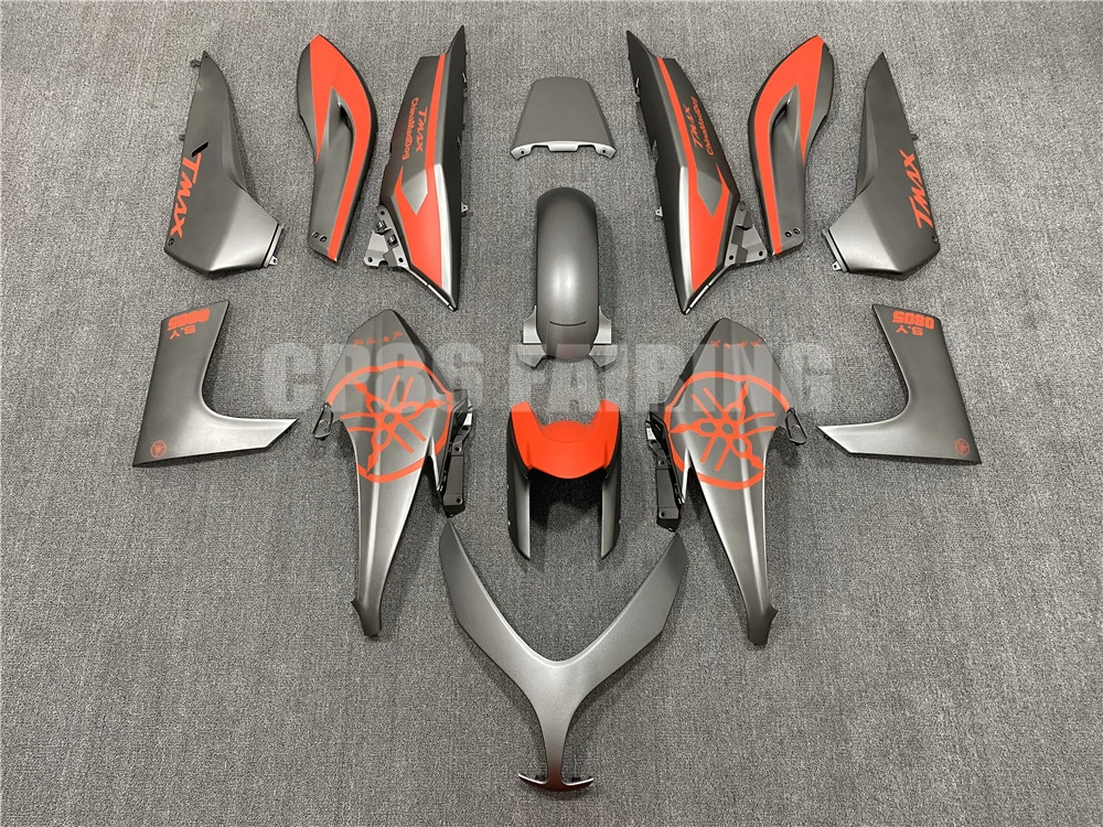 Nuovo Kit Carenature Moto Abs Adatto Per Yamaha Tmax 500 Tmax500 Tmax-500 2008 2009 2010 2011 Iniezione Carrozzeria Grigio Opaco