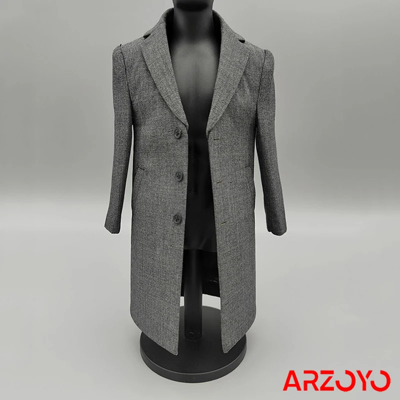 Toy Center 1/6 Scale Grey Suit Coat Windbreak Clothes Model Fit 12 Pollici Soldier Standard Muscle Action Figure Body