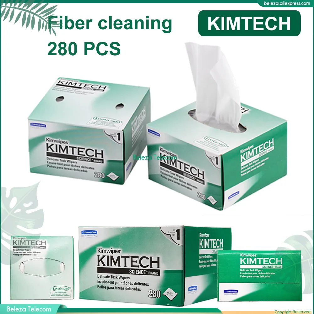 5/10Pcs 280-Wipes Kimtech Kimwipes Fiber Cleaning Paper Packes Kimperly Wipes Optical Fiber Wiping Paper Factory Price