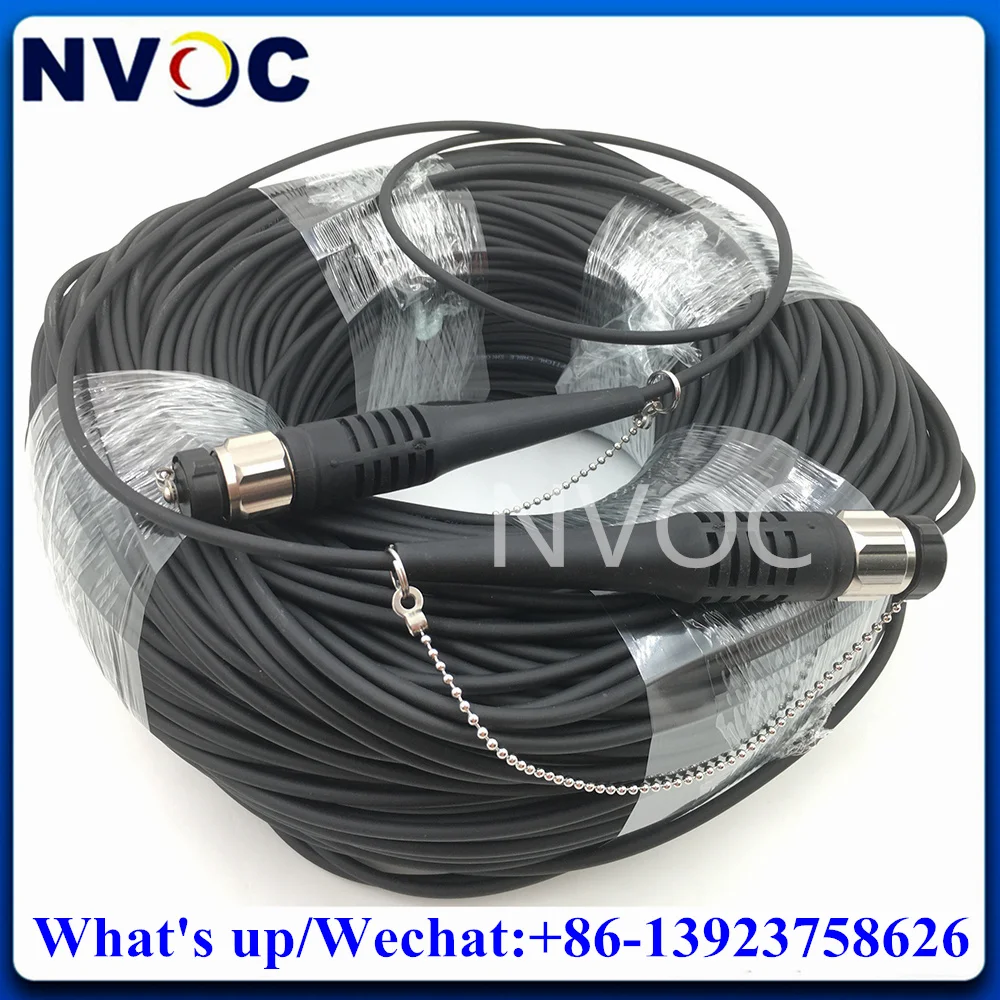 4Core 300M Sm G657A Odc Rotondo (Maschio) A Odc M Lszh/Tpu Cavo Patch In Fibra Ottica + 2 Pezzi 4C Odc Quadrato (Femmina) A Lc/Upc Cavo In Fibra 1M