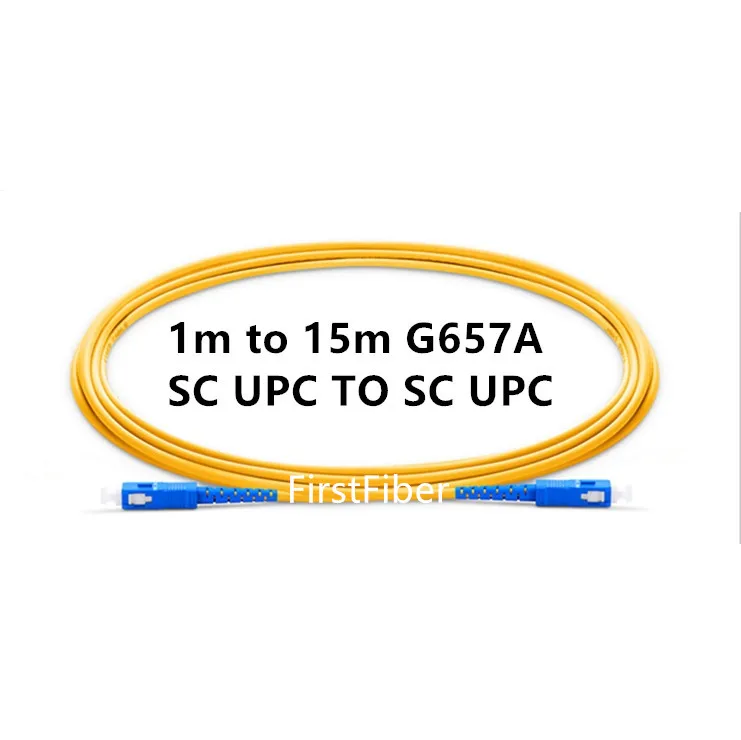 Sc Upc In Fibra Di Patch Cavo G657A Patch Cord In Fibra, Fibra Ponticello Simplex 2.0 Millimetri Sm 1 M 2 M 3 M 5 M 10 M 15 M