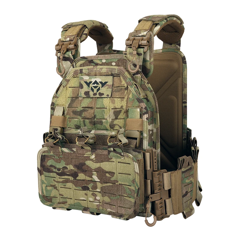Yakeda 6094 Plate Carrier Gilet Tattico Caccia All'Aperto Spalla Protettiva Gilet Regolabile Airsoft Carrier Combat Military