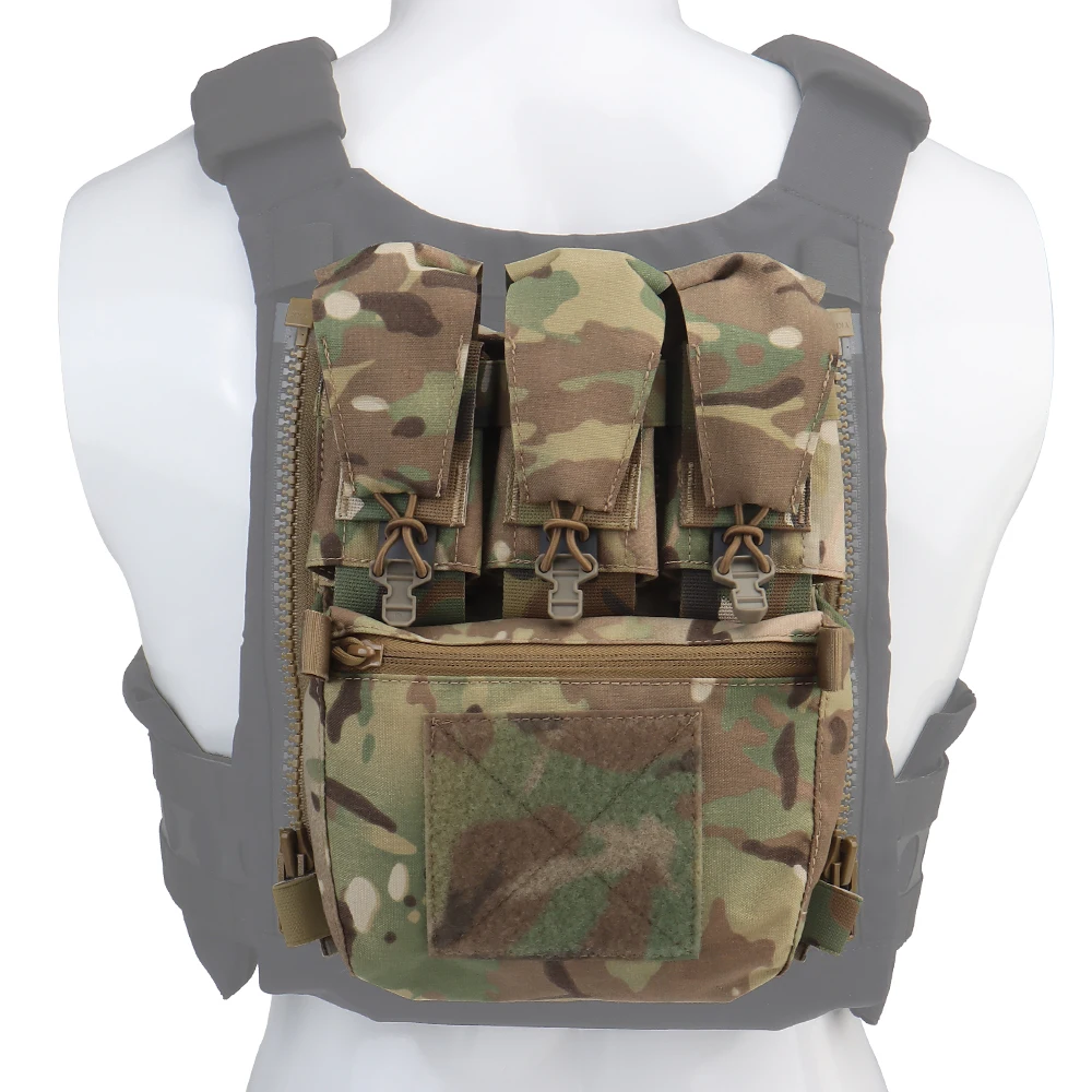 V5 Pc Tactical Back Panel Banger Pouch Ykk Zipper Military Combat Vest Gp Pocket Retention Flap Plate Carrier Airsoft Paintball