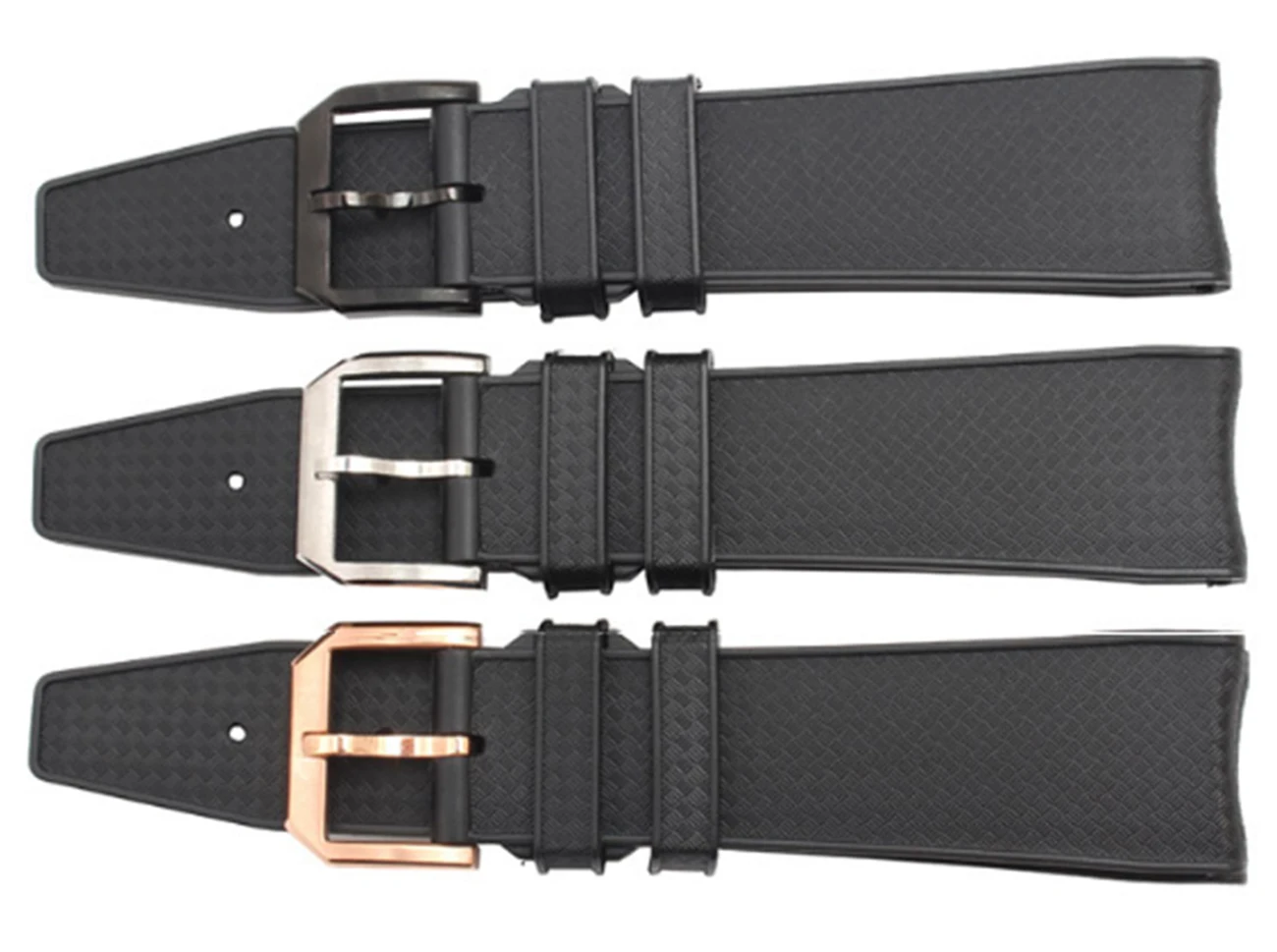 22Mm Di Alta Qualità In Gomma Nera Modello In Fibra Di Carbonio Cinturino Cinturino Fibbia Adatto Per Iwc Watch Vintage Aquatimer Family