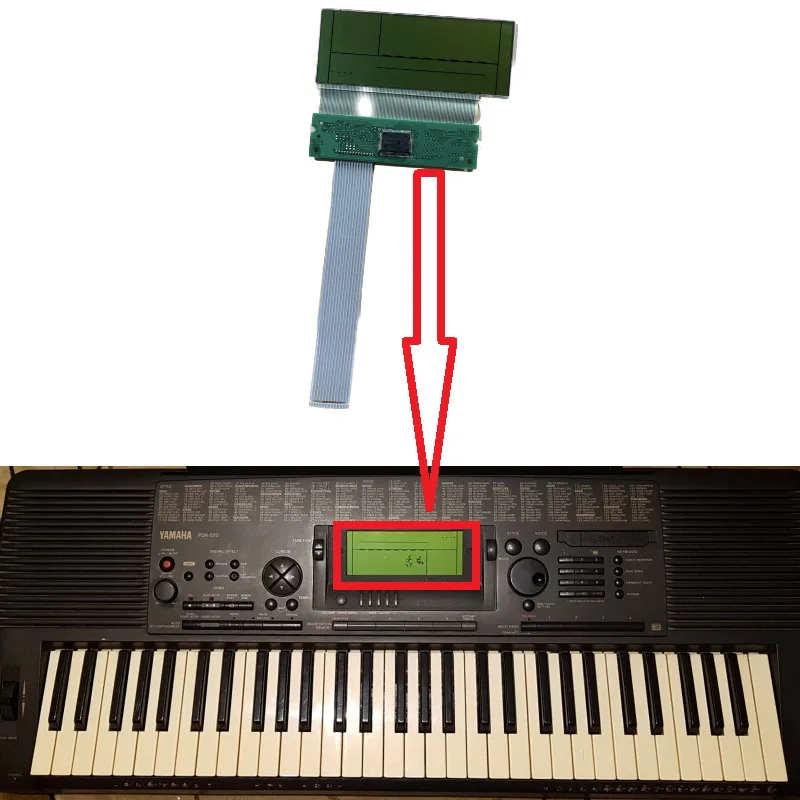 Display Lcd Per Yamaha Psr 520 Psr-520 Psr 620 Psr-620
